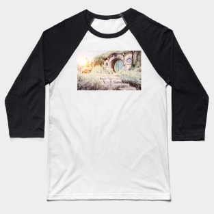 Sunrise over Bag End - Watercolour Baseball T-Shirt